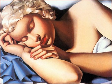 Tamara de Lempicka œuvres - femme endormie 1935 contemporain Tamara de Lempicka